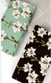 韓國半碼百合花圖案布料